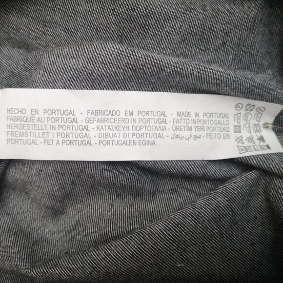 Zara Relaxed Fit Men's Size Medium Button Front Grey Shirt - Picture 4 of 9